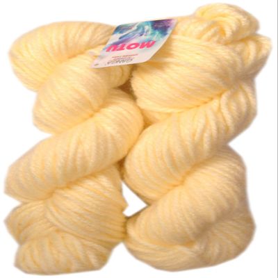 Ganga Motu Thick Chunky Wool Hand Knitting Yarn (Light Lemon) (Hanks-400gms)