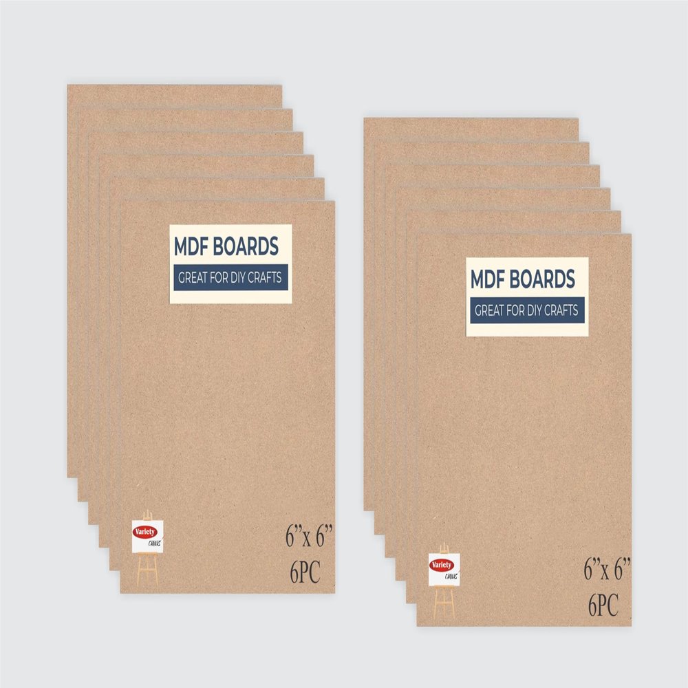 Variety MDF 6X6 [3.5MM] Board Pack of 12