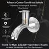 Plantex Pure Brass AQ-1401 Bib Cock Water Tap with Water Saving Techonology Tap with Bib Tap with Brass Wall Flange and Teflon Tape for Bathroom-7 Year Warranty (Mirror Chrome Finish) view 2