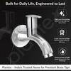 Plantex Pure Brass AQ-1401 Bib Cock Water Tap with Water Saving Techonology Tap with Bib Tap with Brass Wall Flange and Teflon Tape for Bathroom-7 Year Warranty (Mirror Chrome Finish) view 3