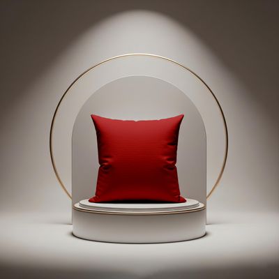 YRM Bedding's 2 Pcs Solid Color Cotton Decorative Cushion Cover 400-TC 100% Egyptian Cotton for Sofa Throw Cushion Covers (14x14) inches, Burgundy
