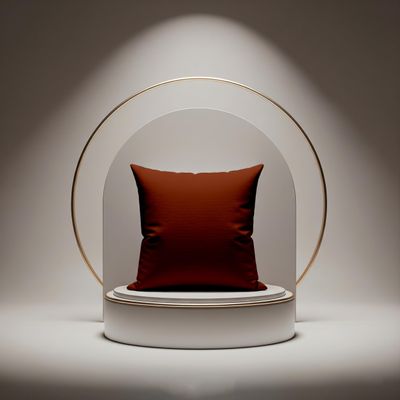 YRM Bedding's 2 Pcs Solid Color Cotton Decorative Cushion Cover 400-TC 100% Egyptian Cotton for Sofa Throw Cushion Covers (14x14) inches, Chocolate Brown