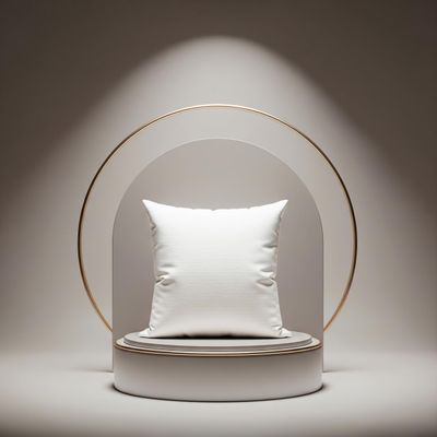 YRM Bedding's 2 Pcs Solid Color Cotton Decorative Cushion Cover 400-TC 100% Egyptian Cotton for Sofa Throw Cushion Covers (14x14) inches -White