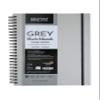 BRUSTRO Toned Paper - Grey Sketchbook | A4, 120 GSM | 60 Sheets/120 Pages | Wiro Bound, Spiral, Premium, Acid-free Paper, Ideal for Dry media, Mandala Art, Graphite, Charcoal, Colour pencils, Gel pens view 1