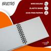 BRUSTRO Toned Paper - Grey Sketchbook | A4, 120 GSM | 60 Sheets/120 Pages | Wiro Bound, Spiral, Premium, Acid-free Paper, Ideal for Dry media, Mandala Art, Graphite, Charcoal, Colour pencils, Gel pens view 2