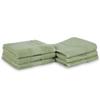 Divine Overseas Cotton Yarn, Soft, Extra Absorbent & Durable GSM 600 Face Towel Set (Pack of 6, Sage Green) view 1