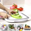 GLIVE (LABEL) Collapsible Kitchen Cutting Board Dish Tub Storage Basket Folding Cutting Board Dish Sink Tub Vegetable Basket with Draining Plug view 4
