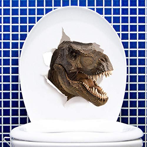 Gadgets Wrap Dinosaur Crocodile Wall Sticker Kids Room Bathroom Cupboard Decoration Home Decals Wallpaper Broken Wall Toilet Stickers