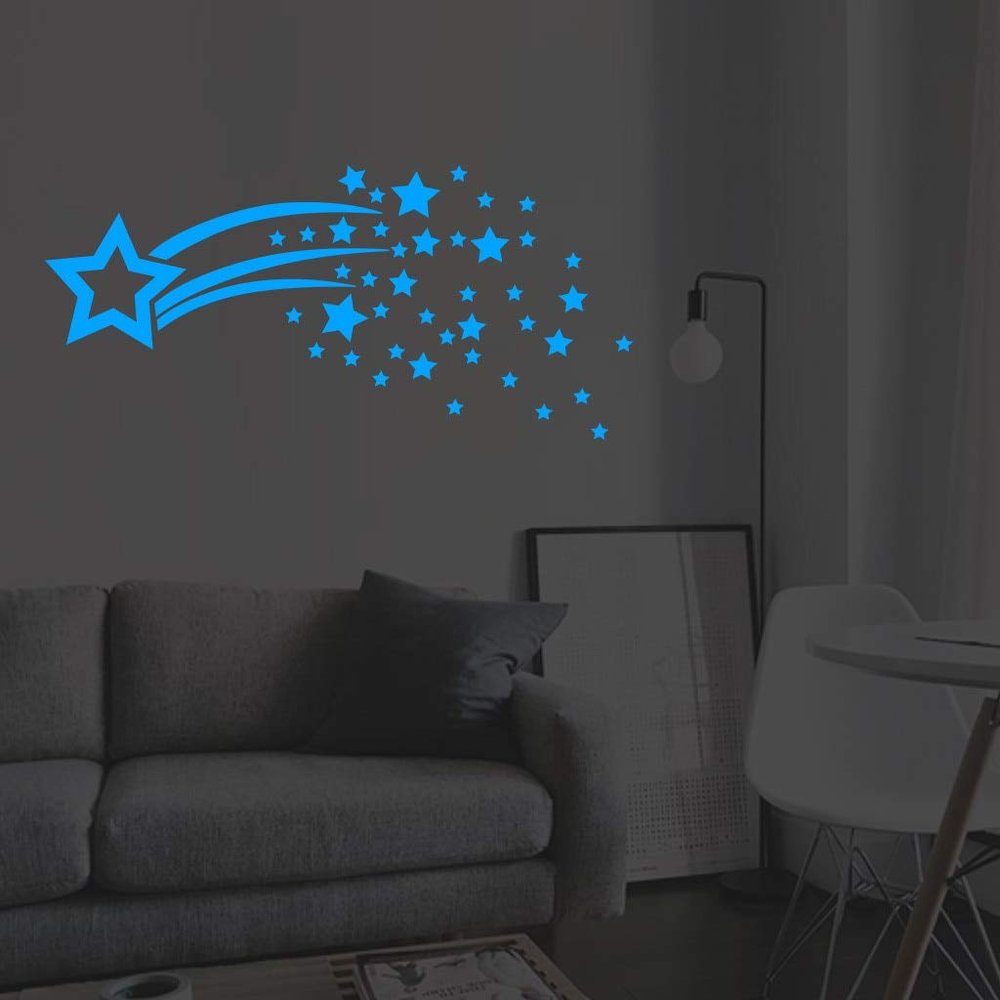 Gadgets Wrap Luminous Stickers Cartoon Star Pattern Creative Carved Fluorescent Sticker Holiday Festival Lovely Wall Decal Stickers