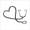 Gadgets Wrap Creative Love Heart Stethoscope Computer Outside Decorative Wall Sticker view 1