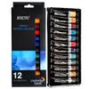 BRUSTRO Artist's Watercolour Paint | Set of 12 Colours X 12ML Tubes | Ideal for Landscape, Portrait, Paper, Painting, Artist, Professional watercolor, Transparent Colors, Painting Dry & Wet, Fine Art view 1