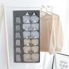 ZOMOZA Double Sided 30 Pockets Clear Hanging Bag Socks Bra Underwear Rack Hanger Storage Organizer Wall Hanging Closet Shelves Storage Pockets-Grey (Fabric) view 2