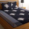 HIYANSHI HOME FURNISHING Premium Cotton Double King Flat Bedsheets with 2 Pillow Covers (90'' x100'', Design-1, Multi-Coloured) view 1