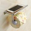 GOSAI Stainless Steel Toilet Paper Holder with Mobile Stand Shelf Bathroom Accessories - Pack of 1 view 1