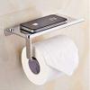 Handy Stainless Steel Toilet Paper Holder with Mobile Stand Chrome Finish - Bathroom Accessories - Pack of 1 view 3