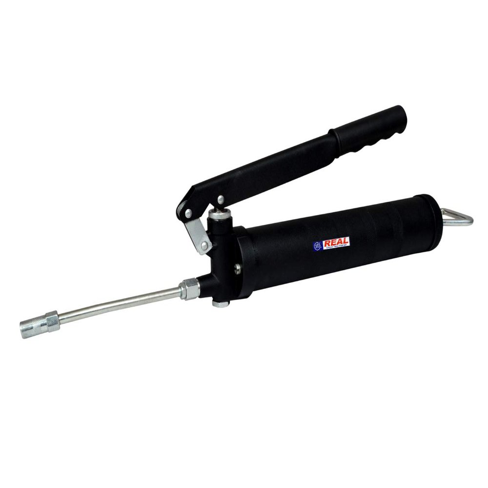 Realstf Grease Gun Lever Type Rigid Extension & Flexible Hose 15 Oz