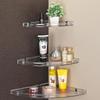 Lipka Wall Mounted Corner Shelf for Bathroom Multipurpose Bathroom Accessories Organizer Shelves (7 inch, 9 Inch, 11 Inch, Pack of 3, Transparent) view 1