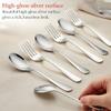 Parage 12 Pieces Stainless Steel Table Spoons and Forks Set with Round Edge, Tableware, Set of 12, Silver (Contains: 6 Table Spoons and 6 Dinner Forks) view 3