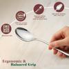 Parage 12 Pieces Stainless Steel Table Spoons Set with Round Edge, 18.5 cm, Tableware, Set of 12, Silver view 4