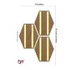 SAF paintings Set of 3 Hexagon Buddha UV Textured MDF Home Decorative Gift Item Painting 17 Inch X 17 Inch SANFHX05SMALL view 3