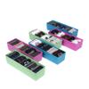 FLIPZON Multipurpose Plastic Storage Drawer Socks Undergarments Organizer, Stackable Drawer/Wardrobe Organiser Rack/For Ties/Jewellery And More (Small, 6 Pieces, Multicolour, 26.5 x 8.5 x 6.6 cm) view 1