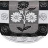 Castiqa Luxurious Cotton Abstract Design Sofa Cover Set for Living Room (3 Seater, Black) view 3