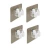 ZAVASIKA Plastic Mop Sticker, Wall Mounted Mop & Broom Hanger Holder Organizer (Silver) (4) view 1