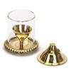 Wacky Brass Glass Akhand Diya, 4.8 Inch, Medium, 7.5 X 7.5 X 13 cm view 3