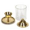 Wacky Brass Glass Akhand Diya, 4.8 Inch, Medium, 7.5 X 7.5 X 13 cm view 4