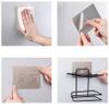 ZIZLY Bathroom Tissue Holder, Bathroom Wall Mounted Toilet Paper Holder with Mobile Phone Storage Shelf, Bathroom Towel Storage Rack Hanger Organizer, Bathroom Shelf for Tissue, Towel and Tissue Rack view 3