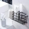 ZIZLY Toothbrush Holder Stainless Steel Toothpaste Holder Wall Mounted for Bathroom Storage, Kitchen Storage Shelf Rack Organizer view 4