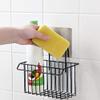ZIZLY Sink Caddy Organizer Metal Iron Sponge Holder Drain Rack Basket for Kitchen Brush Soap Dish-Washing Liquid, Towel Rack, Shampoo, Cosmetic Bottle Stand (Black) view 2