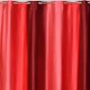GOYCORS Modern Polyester Long Crush Patta Solid Eyelet Polyester Curtains for Window (Set of 2, Window_5 Ft, Red) view 3