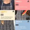 PIXEL HOME DECOR Cotton Apron with Front Center Pocket with End Random Colour (Black Stripe Apron) (Plastic -Free) view 4