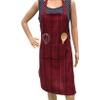 PIXEL HOME Cotton Apron With Front Center Pocket With Ends (Red Stripe Apron) view 1