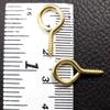 Tia Brass Golden Mini Eye Pins Hooks 20 x 10mm Eyelets Screw Picture Frame Hanging, Wire Holding Screw-(20 Pcs, Golden) view 3