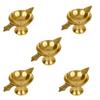 De-Ultimate Pack of 5 Pcs Pure Brass ( No 1 ) Laxmi Deepak Pital Diya /Deepak for Arti view 1