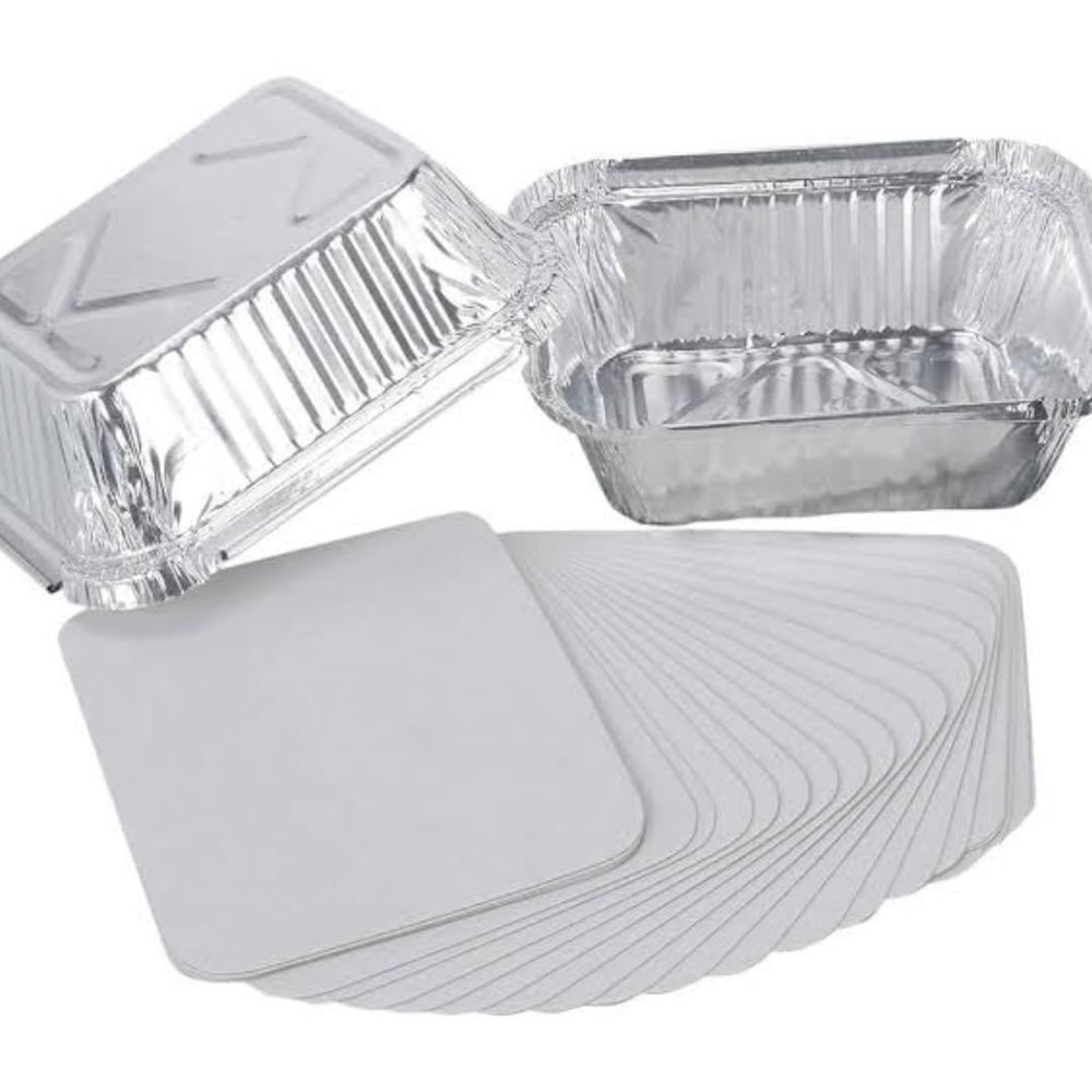 WRAP ON Aluminium Foil Containers 250ml 25pc for Food Packing | use and throw disposable box for food packaging | Food Pack Boxes With Lid Cover (Pack of 25).