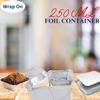 WRAP ON Aluminium Foil Containers 250ml 25pc for Food Packing | use and throw disposable box for food packaging | Food Pack Boxes With Lid Cover (Pack of 25). view 3