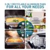 WRAP ON Aluminium Foil Containers 250ml 25pc for Food Packing | use and throw disposable box for food packaging | Food Pack Boxes With Lid Cover (Pack of 25). view 4