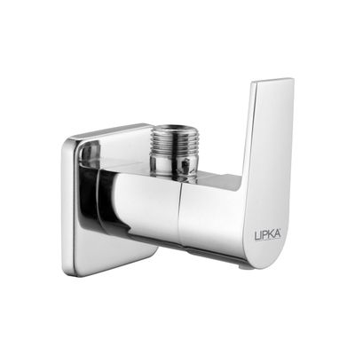 LIPKA Victory Angle Cock Brass Faucet with Flange for Attachment of Hand Shower, Health Faucet & Geyser Pipes | Chrome Finish Faucet/Tap
