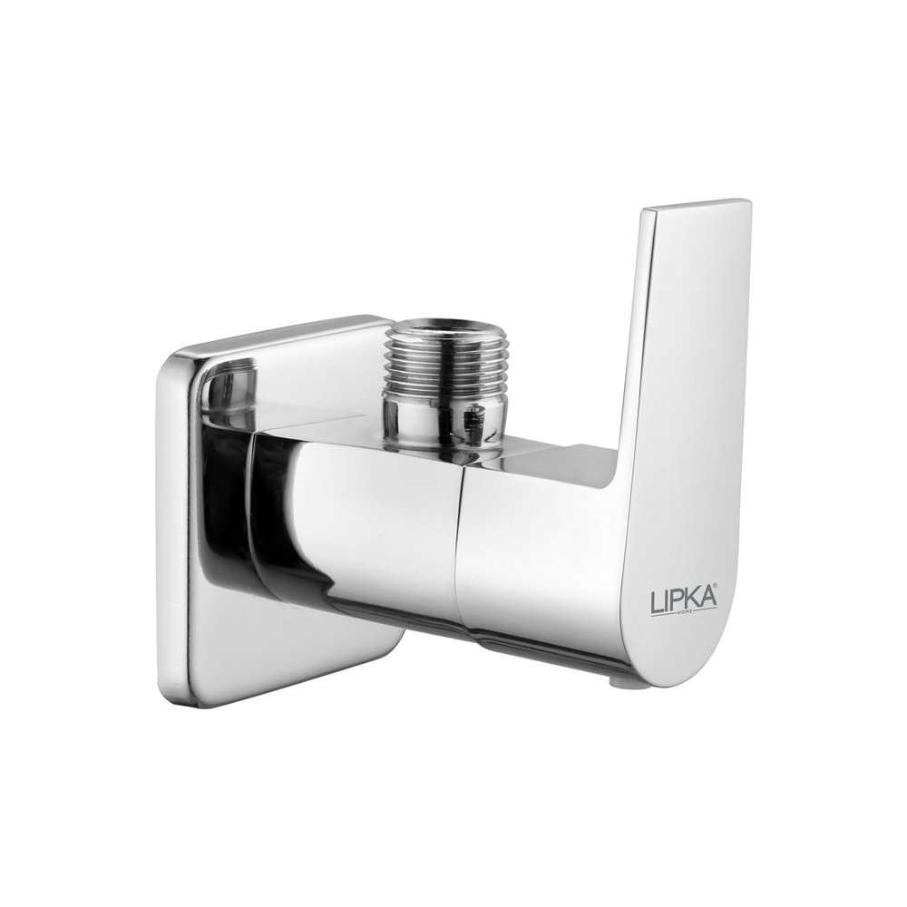 LIPKA Victory Angle Cock Brass Faucet with Flange for Attachment of Hand Shower, Health Faucet & Geyser Pipes | Chrome Finish Faucet/Tap