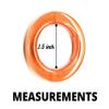 FAPBADRI Curtain Eyelet Rings with Flexi Lock, Suitable for Any 1 inch Curtain Rod - Colour Transparent Orange - 50 Pieces view 3