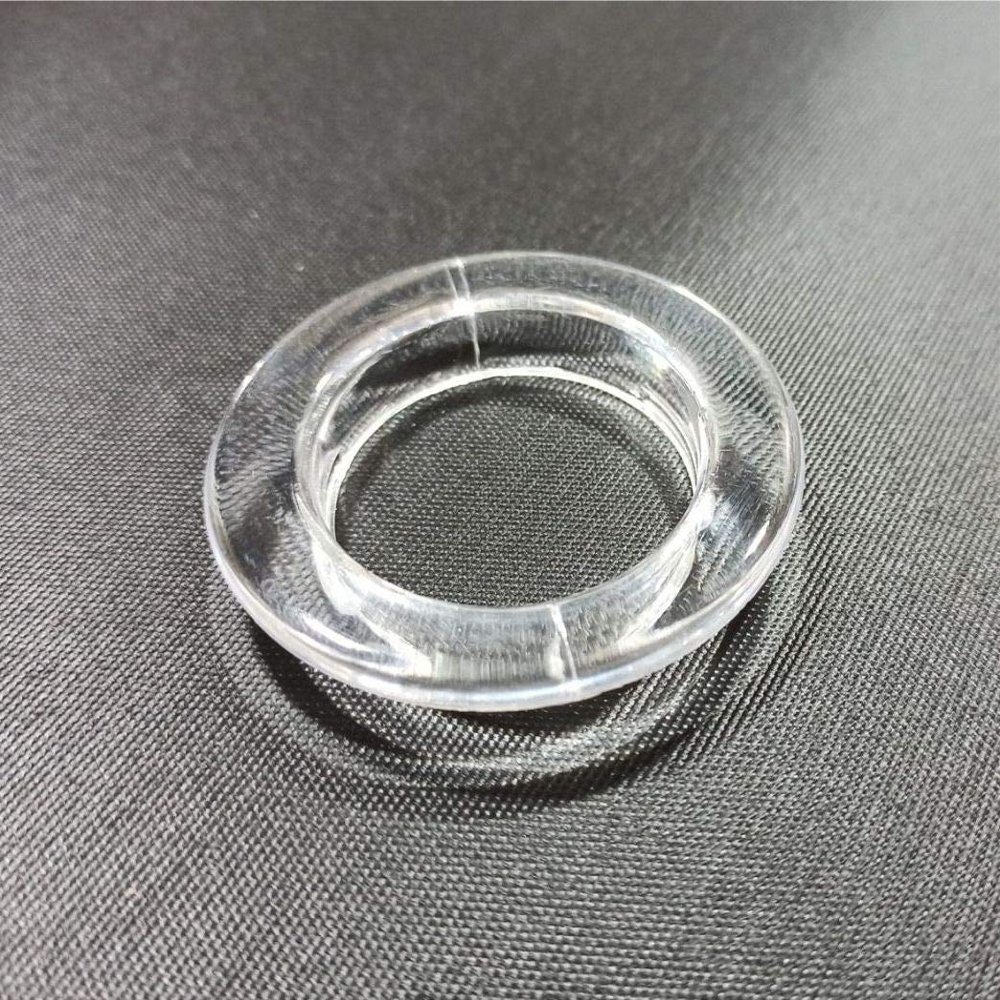 FAPBADRI Curtain Eyelet Rings with Flexi Lock, Suitable for Any 1 inch Curtain Rod - Transparent Colour - 50 Pieces