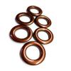 FAPBADRI Curtain Eyelet Rings with Flexi Lock, Suitable for Any 1 inch Curtain Rod - Copper Colour - 50 Pieces view 1