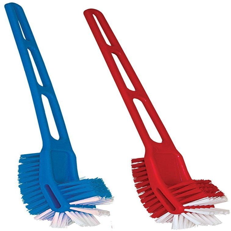 Improvhome Plastic Toilet Brush Set Of 2 Pieces (Multicolour) pack of 2