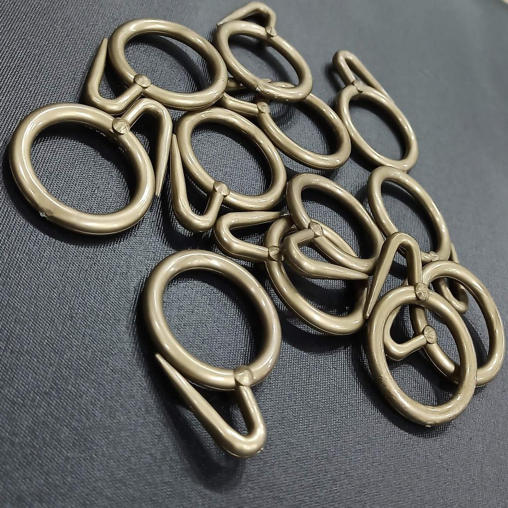 FAPBADRI Plastic Curtain Rings for Windows Curtains, Door Curtains, Bathroom Curtains and Other Multipurpose Usage - Colour: Antique Gold - 100 Pieces