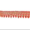 GOELX Kundan Stone Colorful Leaf Buta Flower Colorful Lace and Border Material 9.2 Yards / 8.5 Mtr for Duapatta, Lehenga, Saree, Palazzo, Anarkali Suits (Width : 2cm) (Red) view 3
