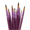 DEZIINE 12 PCS Round Different Size Artist Fine Nylon Hair Paint Brush Set for Watercolor Acrylic Oil Painting Brushes Drawing Art Supplies Size: 1-12 view 2