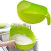 KTU Plastic Rice Fruits Vegetable Noodles Pasta Washing Bowl and Strainer for Storing and Straining (Multi Colour) view 4